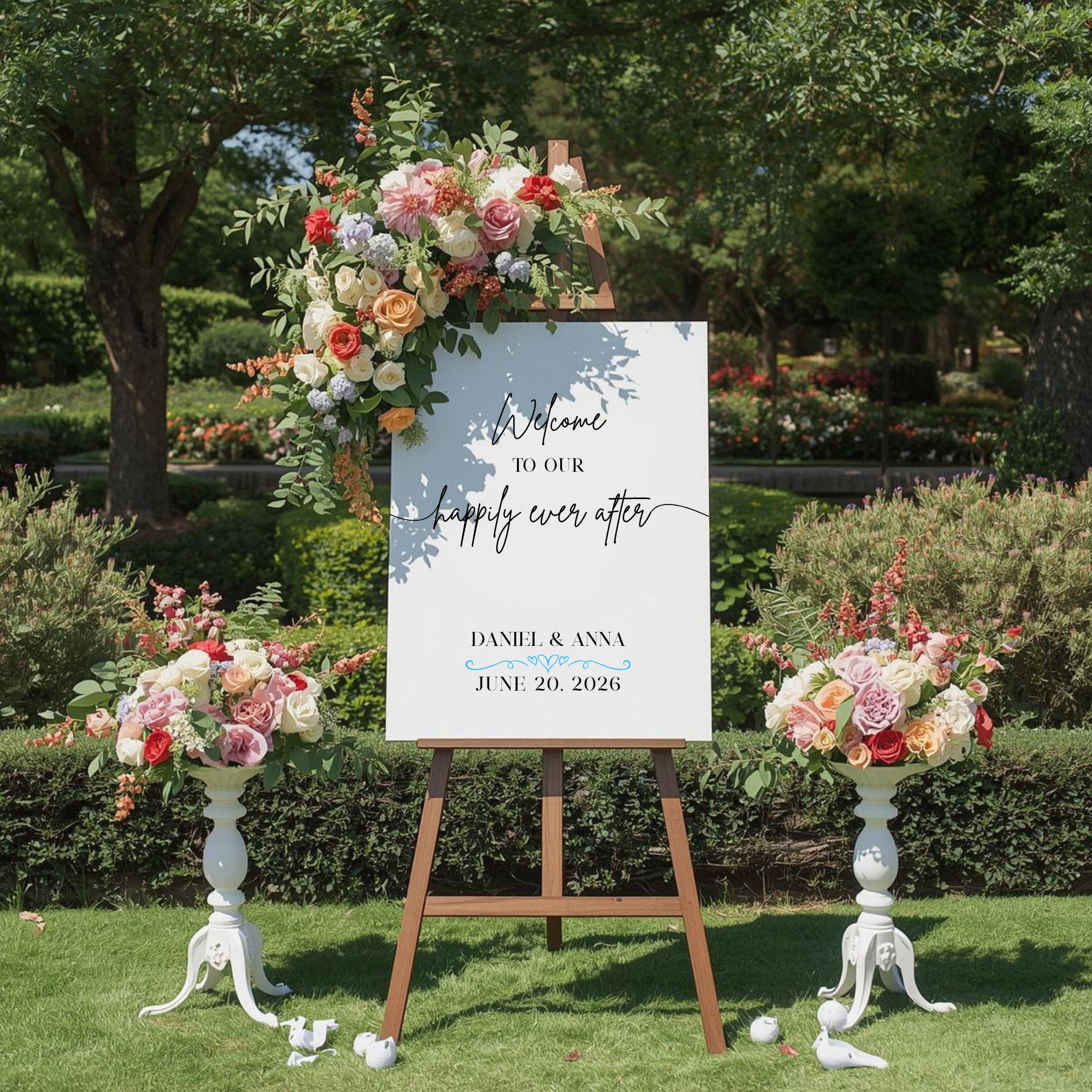 Personalized Minimalist Wedding Welcome Sign