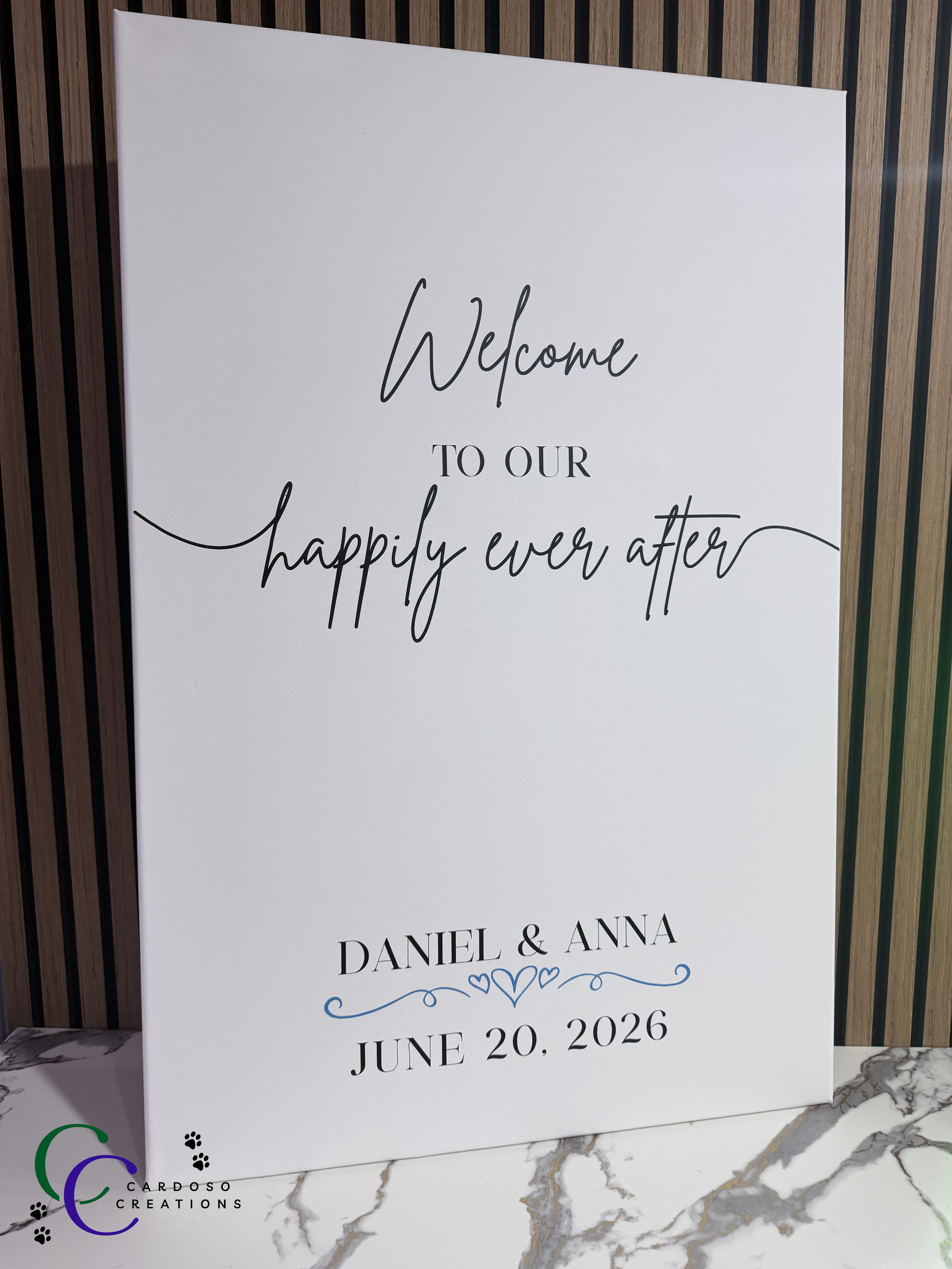 Personalized Minimalist Wedding Welcome Sign